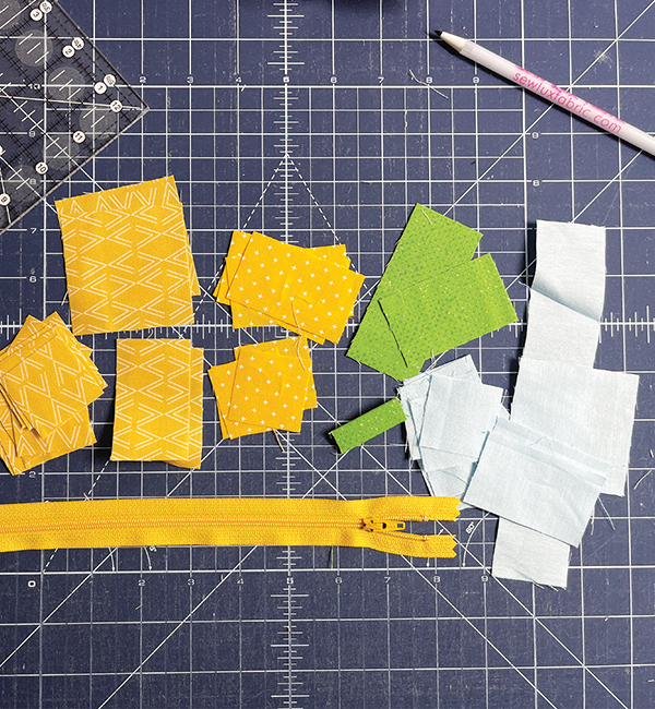 Sunflower Pouch Pieces